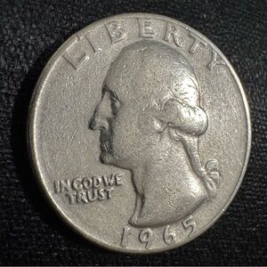 1965-P Washington Quarter, Circ, WORN GENTLY, Small SCARS, LUSTER! 25-0420